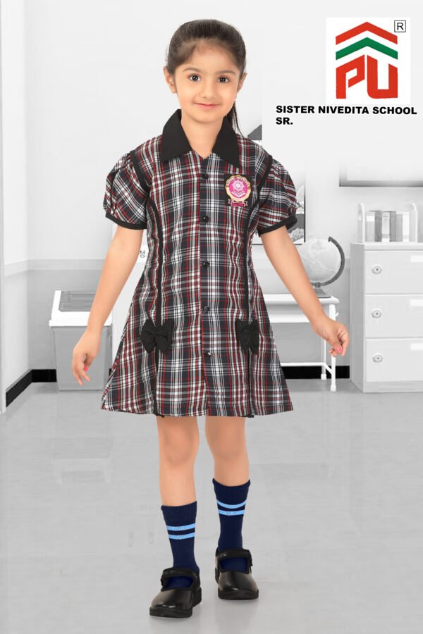 FULL SET SCHOOL UNIFORM (SR.KG) - GIRLS
