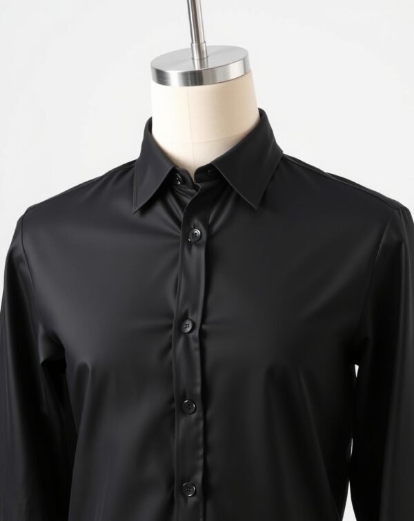 Black Semi-Formal Shirt - Image 2