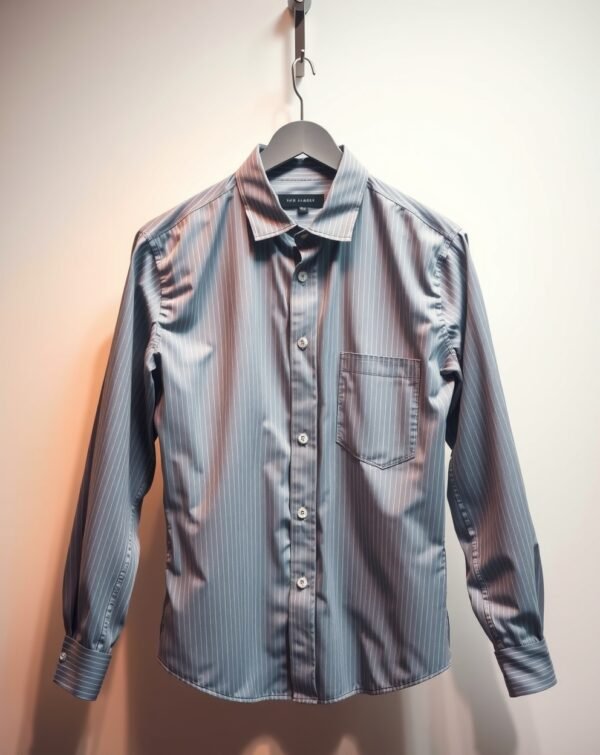 Grey Stripe Shirt - Image 2