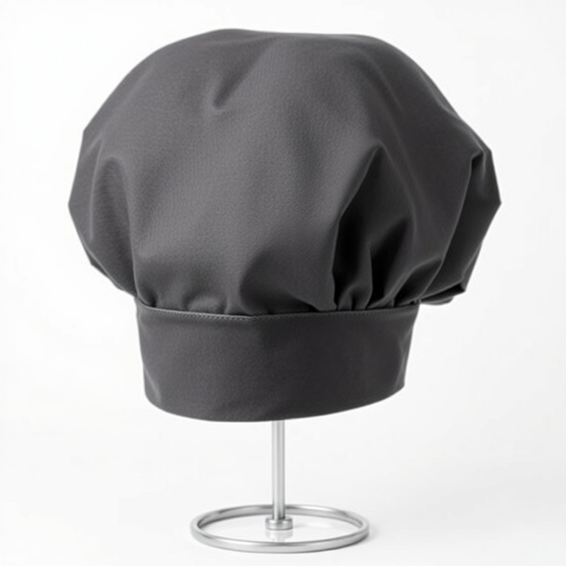 Dark Grey Mushroom Chef Cap
