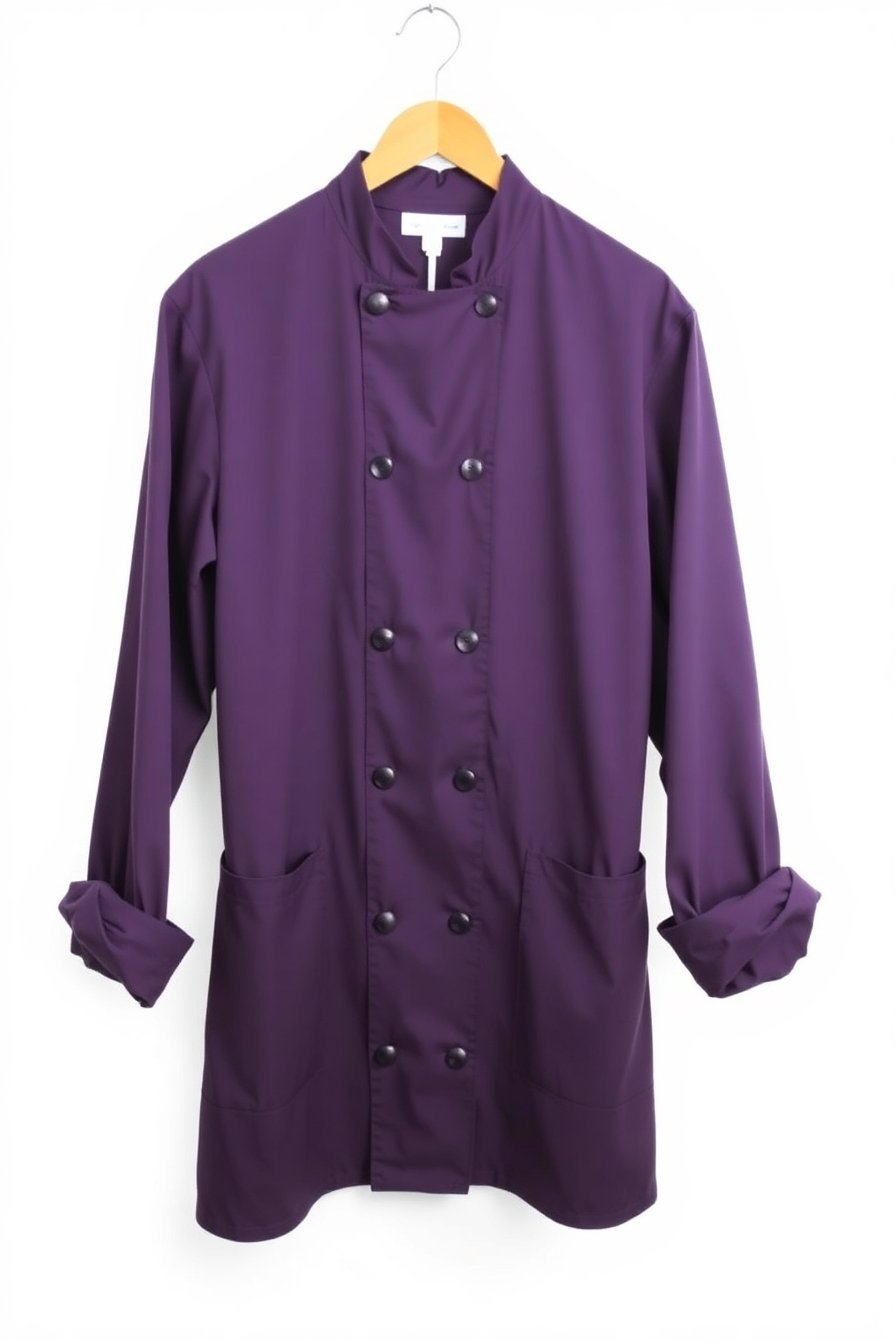Dark Purple Chef Coat - Image 2