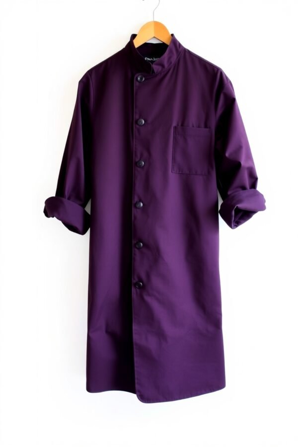 Dark Purple Chef Coat - Image 3