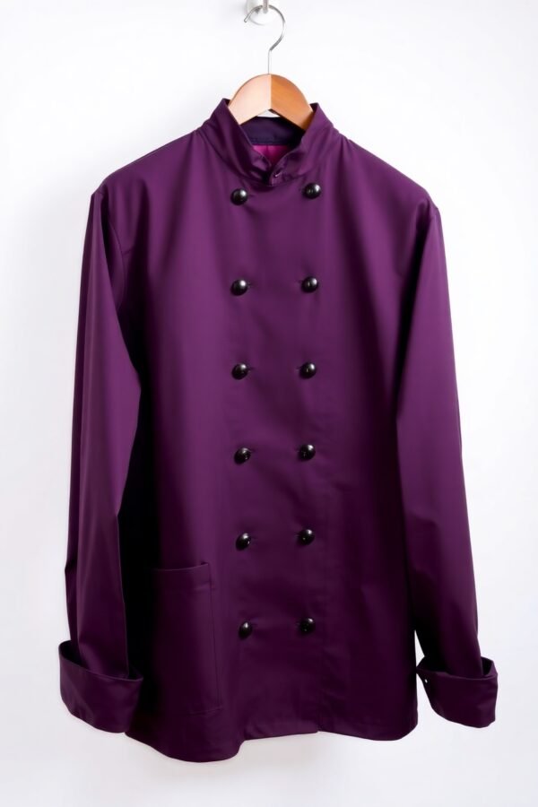 Dark Purple Chef Coat - Image 4
