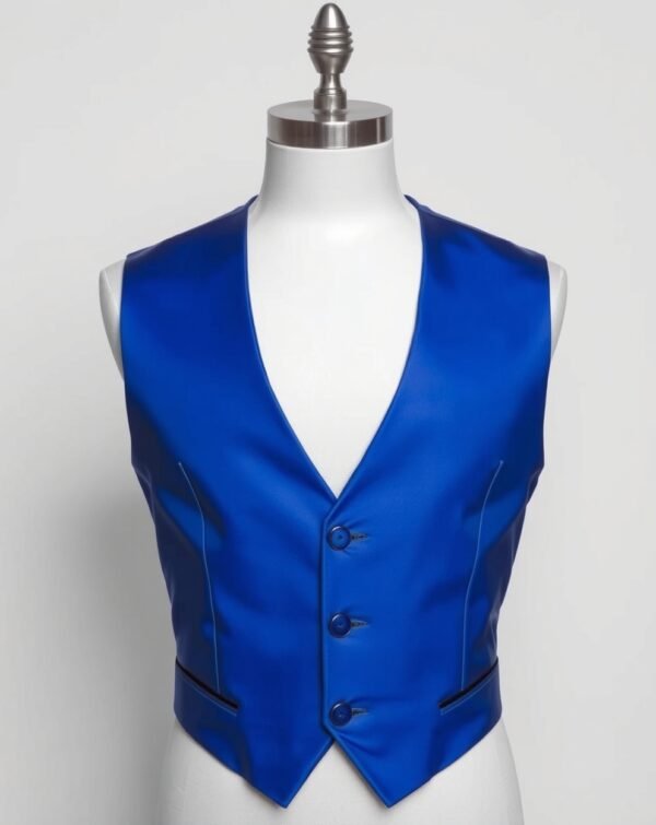 Royal Blue Reception Waistcoat - Image 3