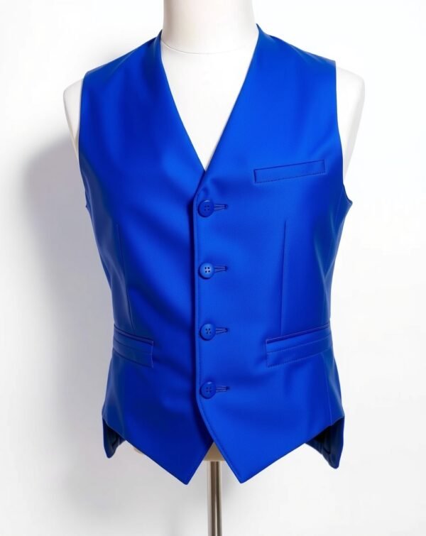 Royal Blue Reception Waistcoat - Image 2