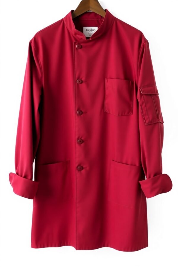 Maroon Chef Coat - Image 3