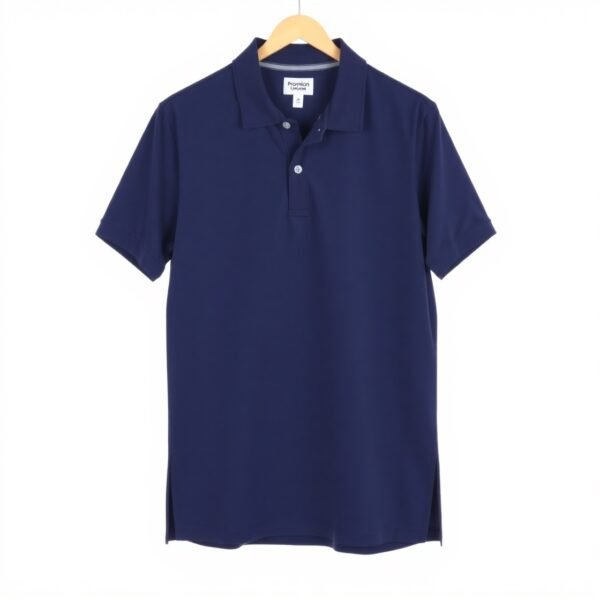 Slim Fit – Navy Blue Polo T-Shirt - Image 2