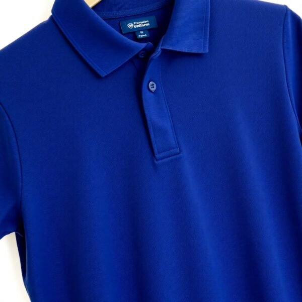 Slim Fit – Navy Blue Polo T-Shirt - Image 4