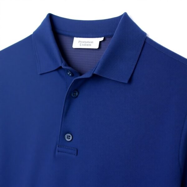 Slim Fit – Navy Blue Polo T-Shirt - Image 3