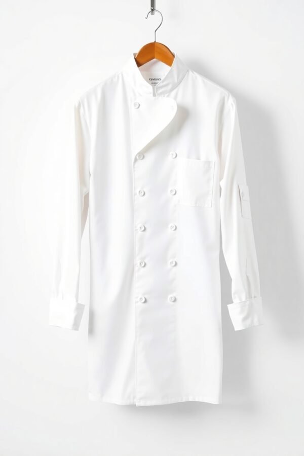 Classic White Chef Coat - Image 2