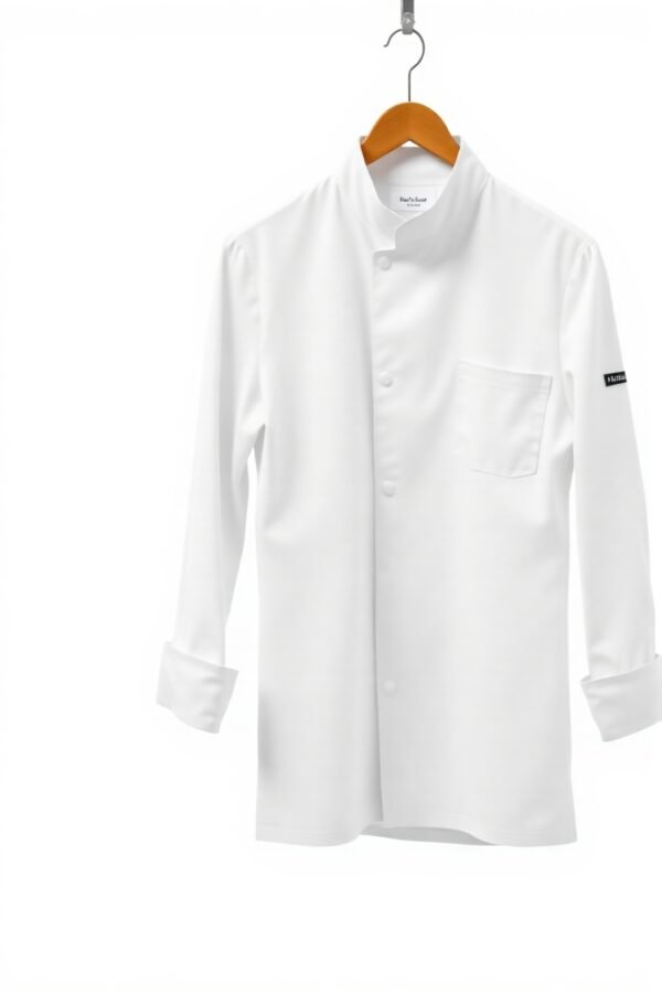Classic White Chef Coat - Image 3
