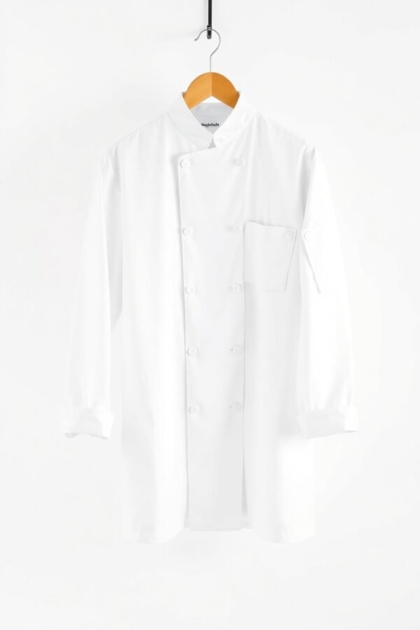 Classic White Chef Coat - Image 4
