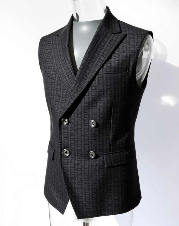 Light Blue Casual Waistcoat - Image 2