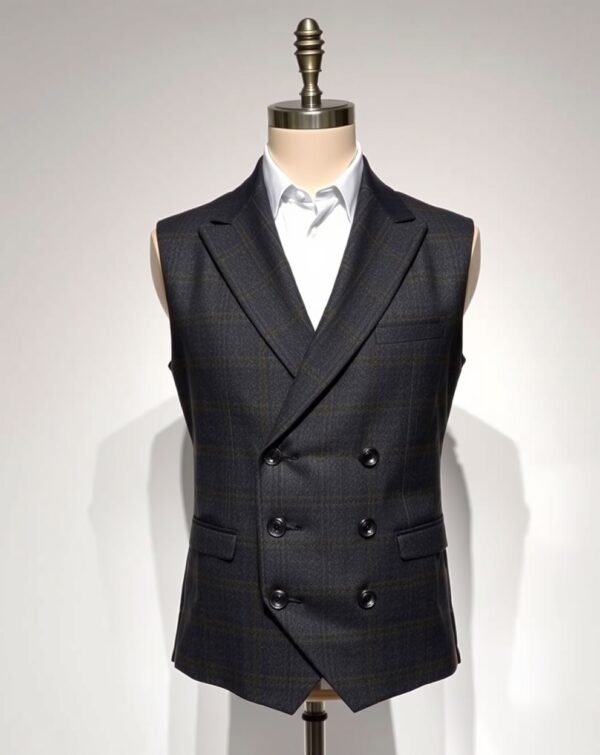 Light Blue Casual Waistcoat - Image 4