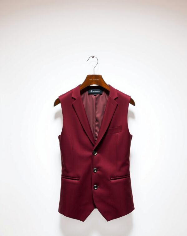 Maroon Executive Waistcoat - Image 2