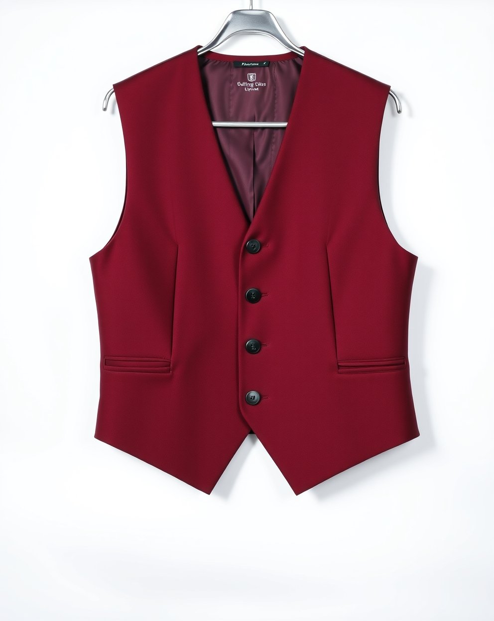 Maroon Executive Waistcoat - Image 3