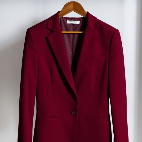 Maroon Slim Fit Blazer - Image 2