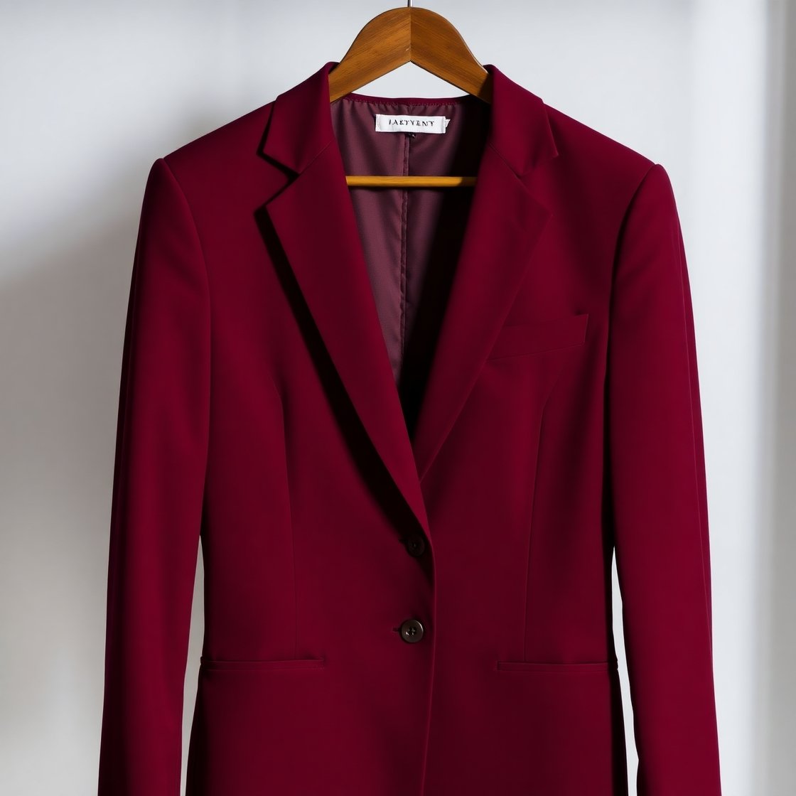 Maroon Slim Fit Blazer - Image 2