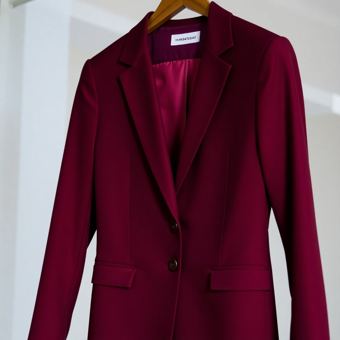 Maroon Slim Fit Blazer - Image 3