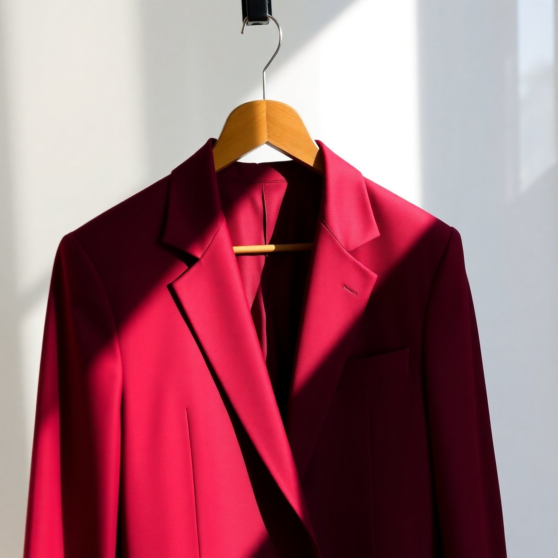 Maroon Slim Fit Blazer - Image 4