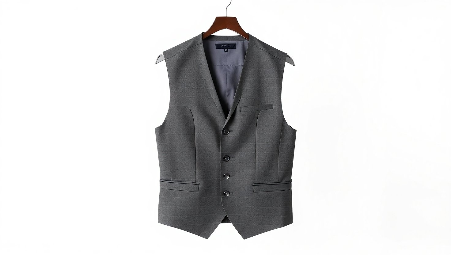 Steel Grey Formal Waistcoat - Image 3