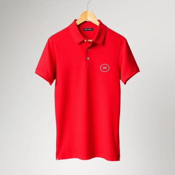 Slim Fit – Red Polo T-Shirt - Image 4