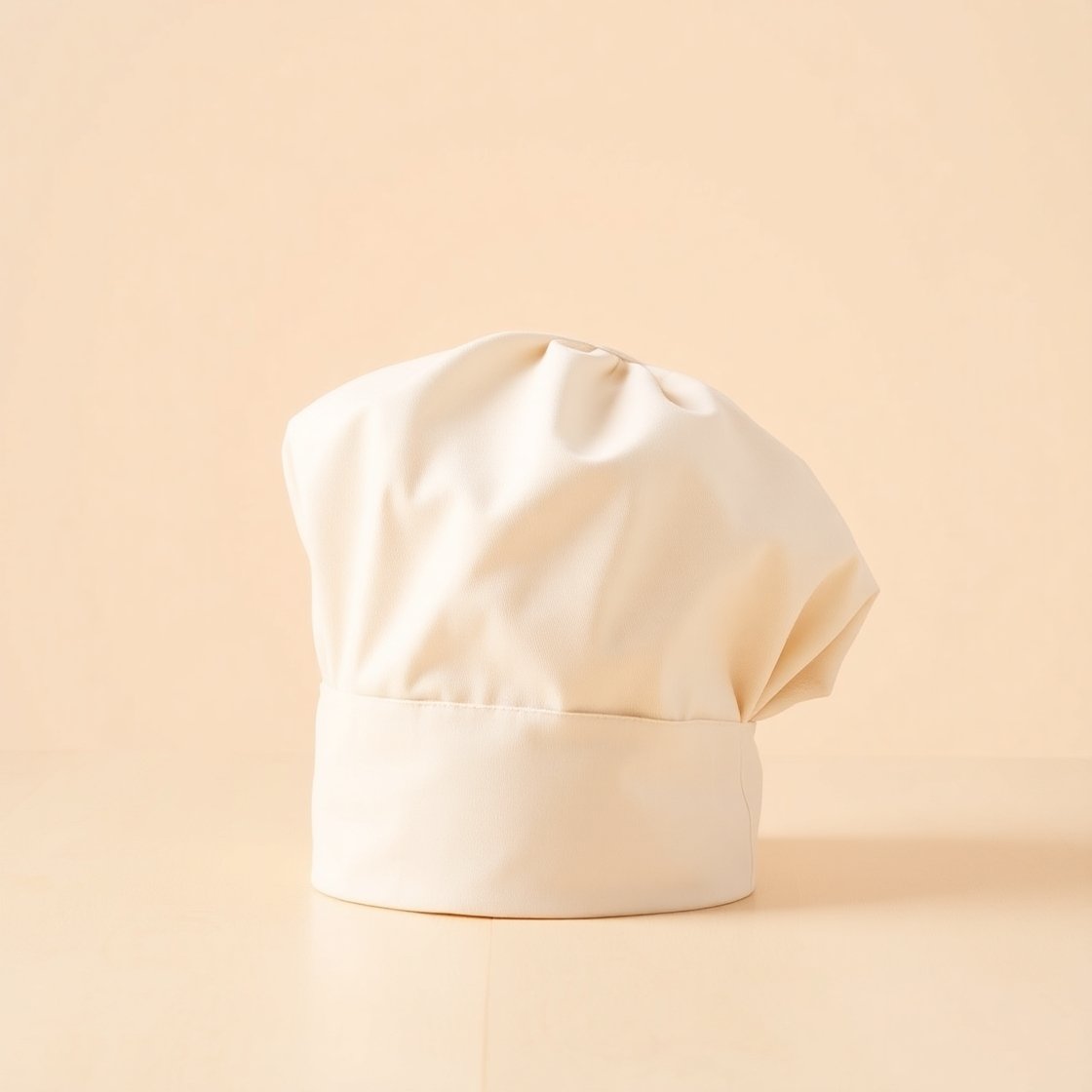 Beige Mushroom Chef Cap
