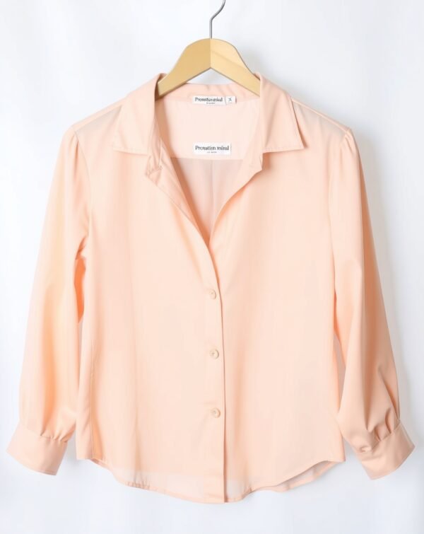 Peach-Colored Formal Shirt - Image 4