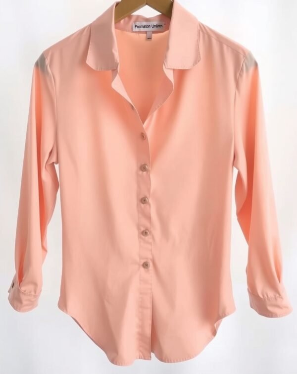 Peach-Colored Formal Shirt - Image 3