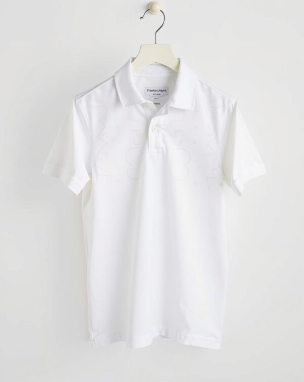 Classic Short-Sleeve – White Polo T-Shirt - Image 4