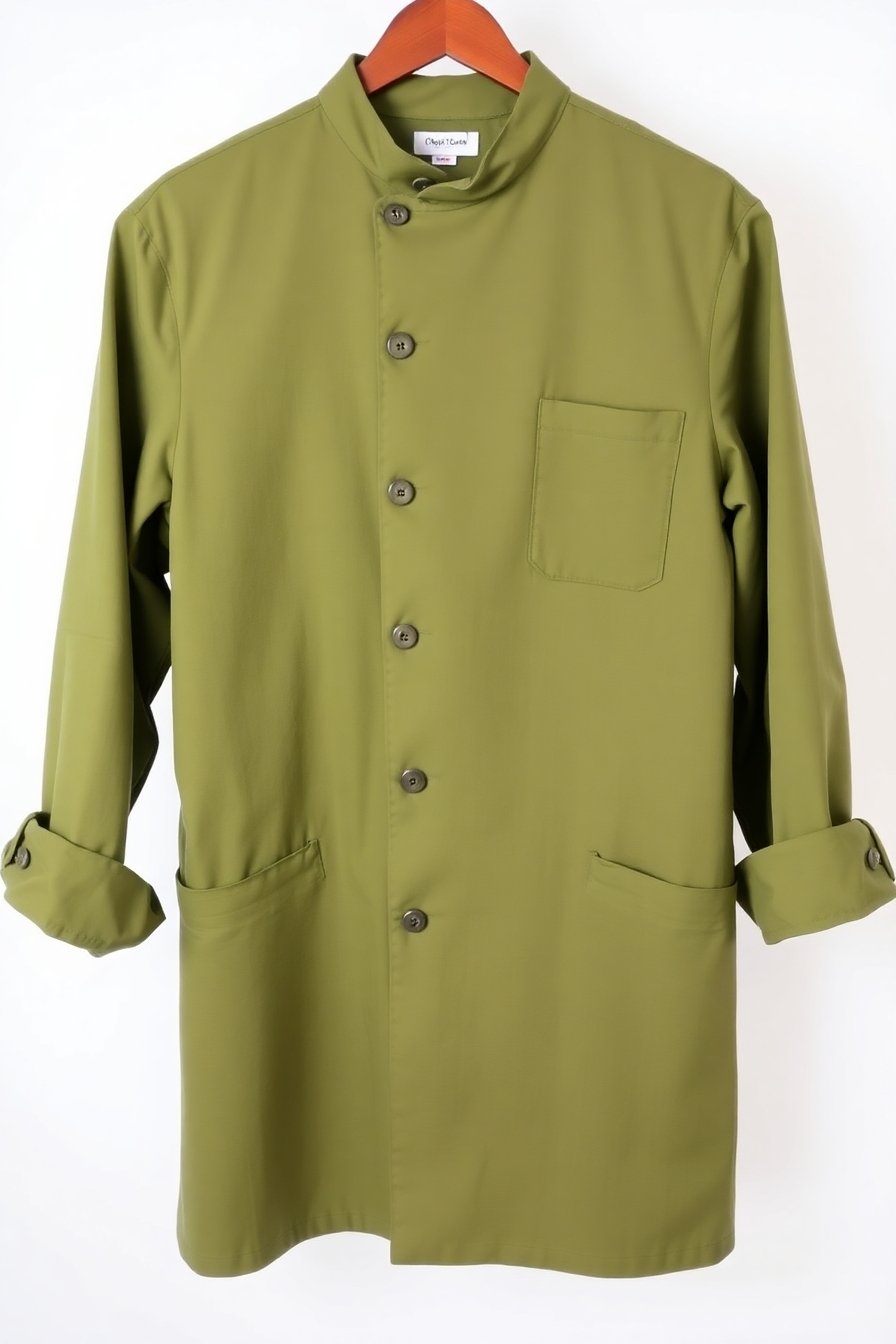 Olive Green Chef Coat - Image 4