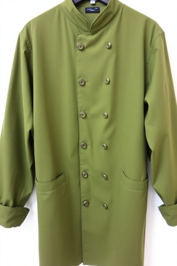 Olive Green Chef Coat - Image 3