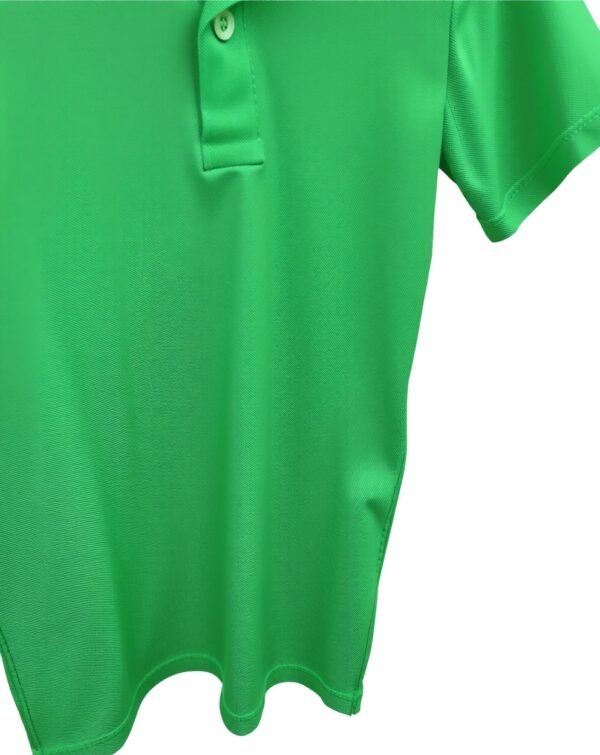 3-Button Placket – Bottle Green Polo T-shirt - Image 3