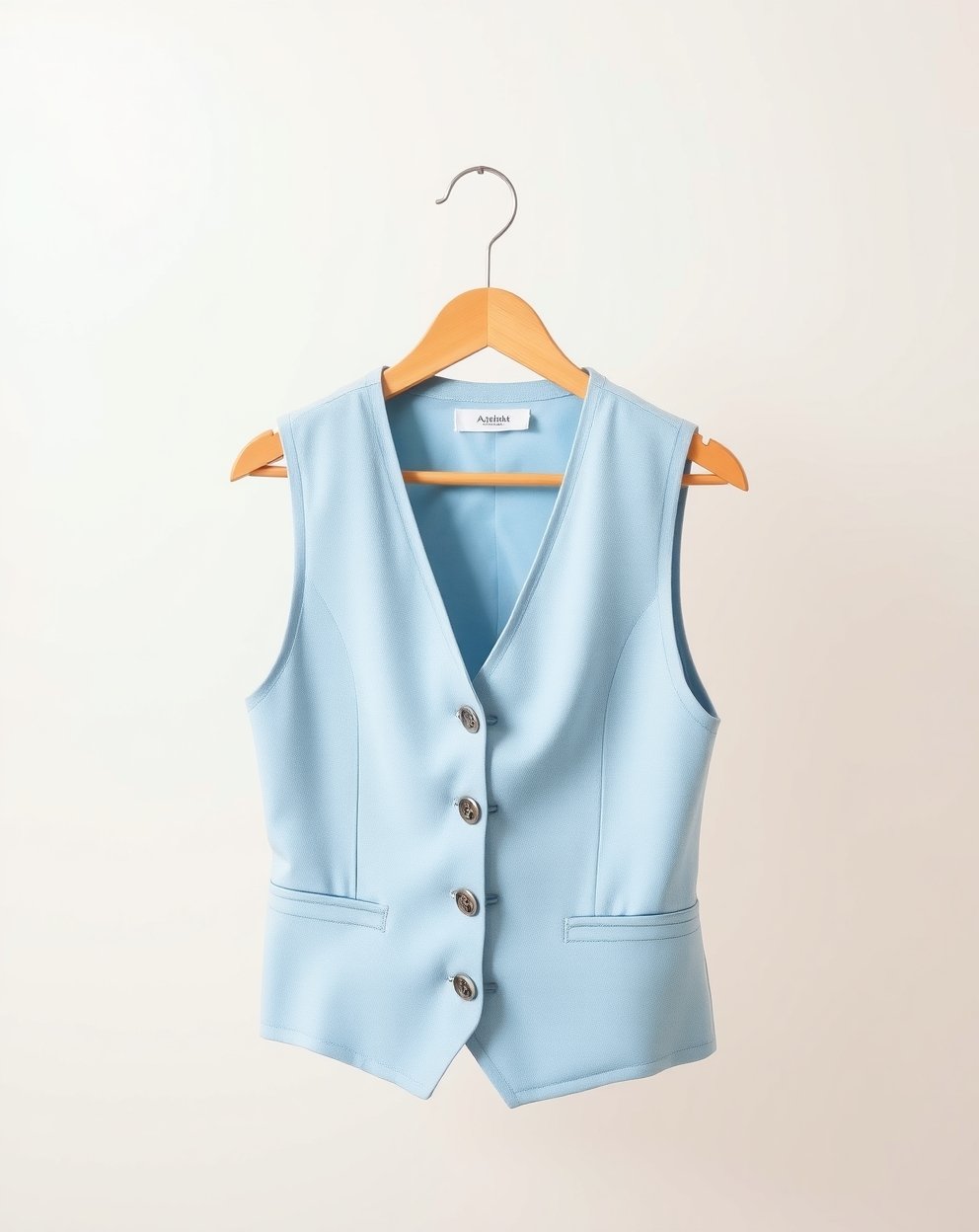 Light Blue Casual Waistcoat