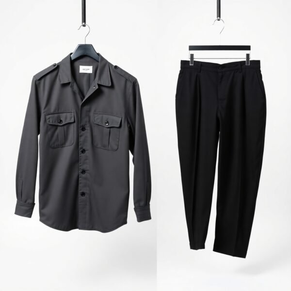 Charcoal Shirt + Black Pants security guard uniform Set - Image 3