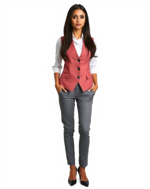 Dusty Rose & Grey Waistcoat Full Set