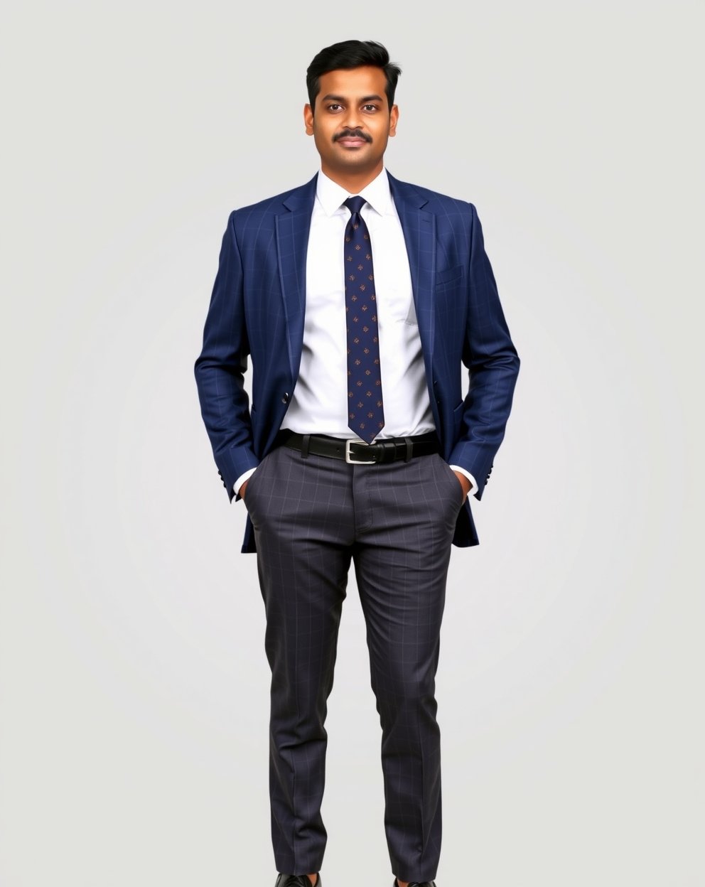 Windowpane Check Formal Blazer - Image 4