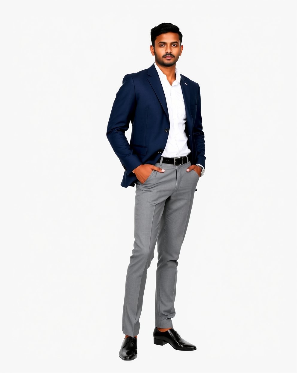 Navy Blue Formal Blazer Set - Image 4