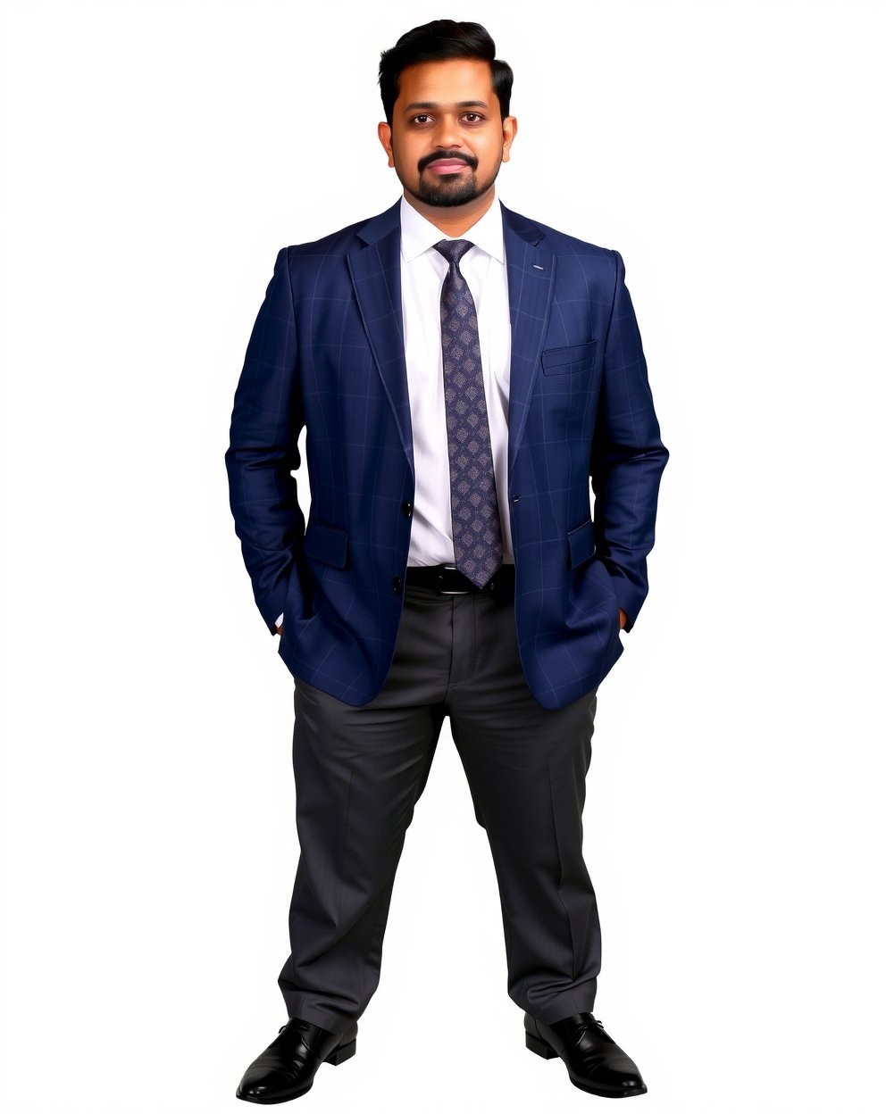 Windowpane Check Formal Blazer - Image 2