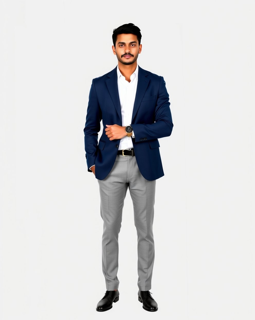 Navy Blue Formal Blazer Set - Image 3
