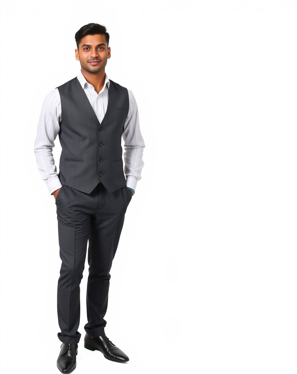 Steel Grey Waistcoat Set - Image 2