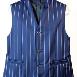 Navy Blue Pinstripe Waistcoat