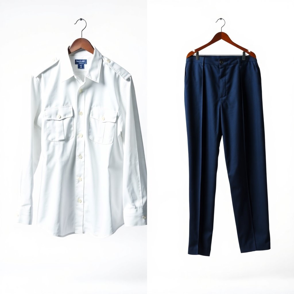 White Shirt + Navy Pants security guard uniform Set - Image 2