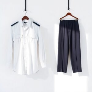 White Shirt + Navy Pants security guard uniform Set