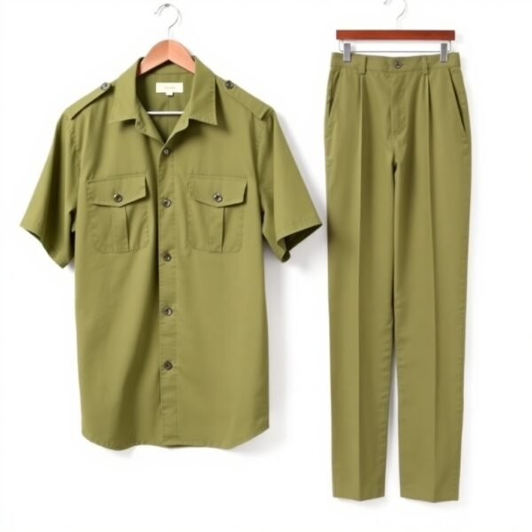 Olive Green Safari Suit - Image 4