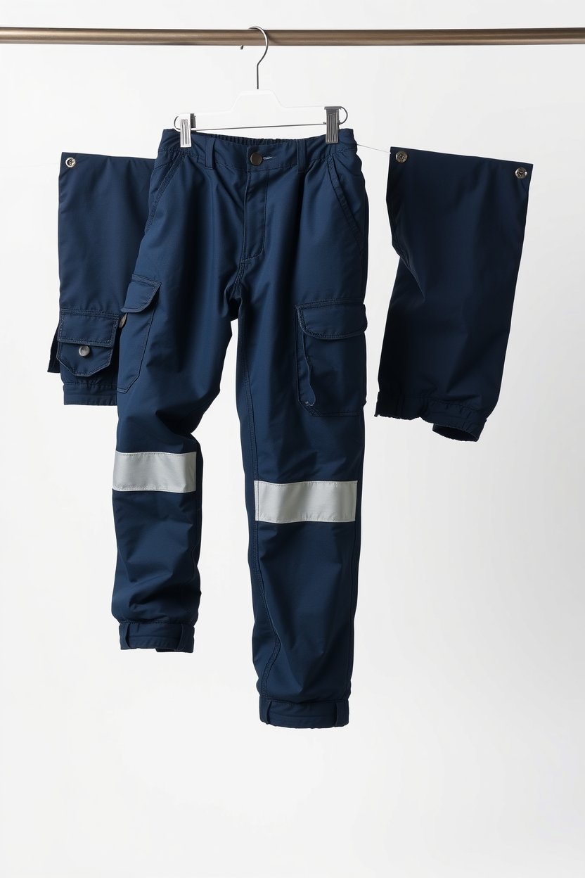 Navy with white reflective Industrial Trousers - Image 3