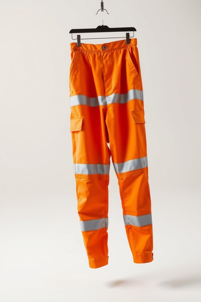 Orange with reflective bands Industrial Trousers