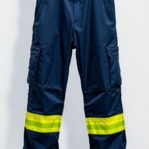 Navy with neon yellow tape Industrial Trousers
