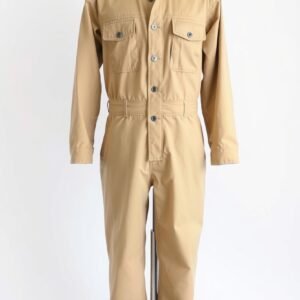 Khaki solid Boiler Suits