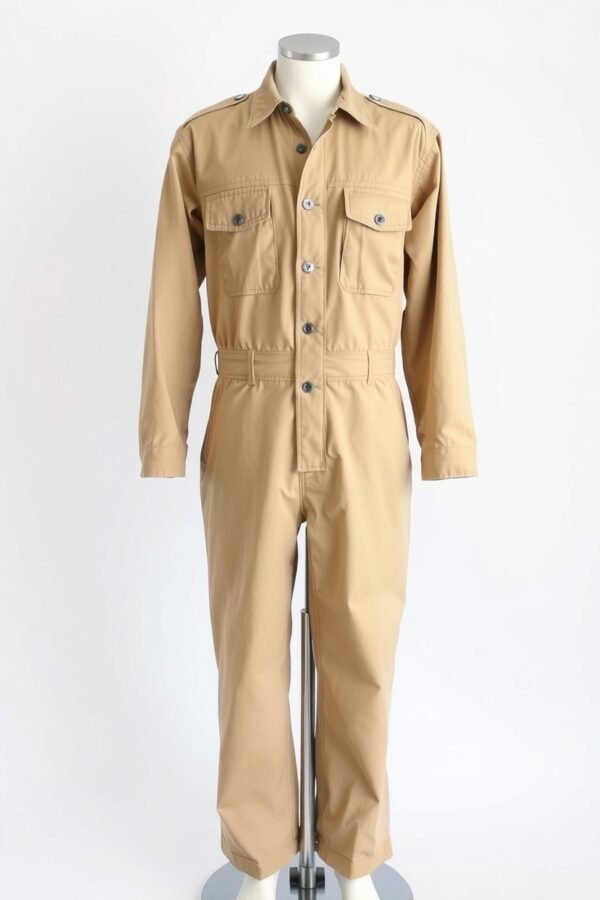 Khaki solid Boiler Suits
